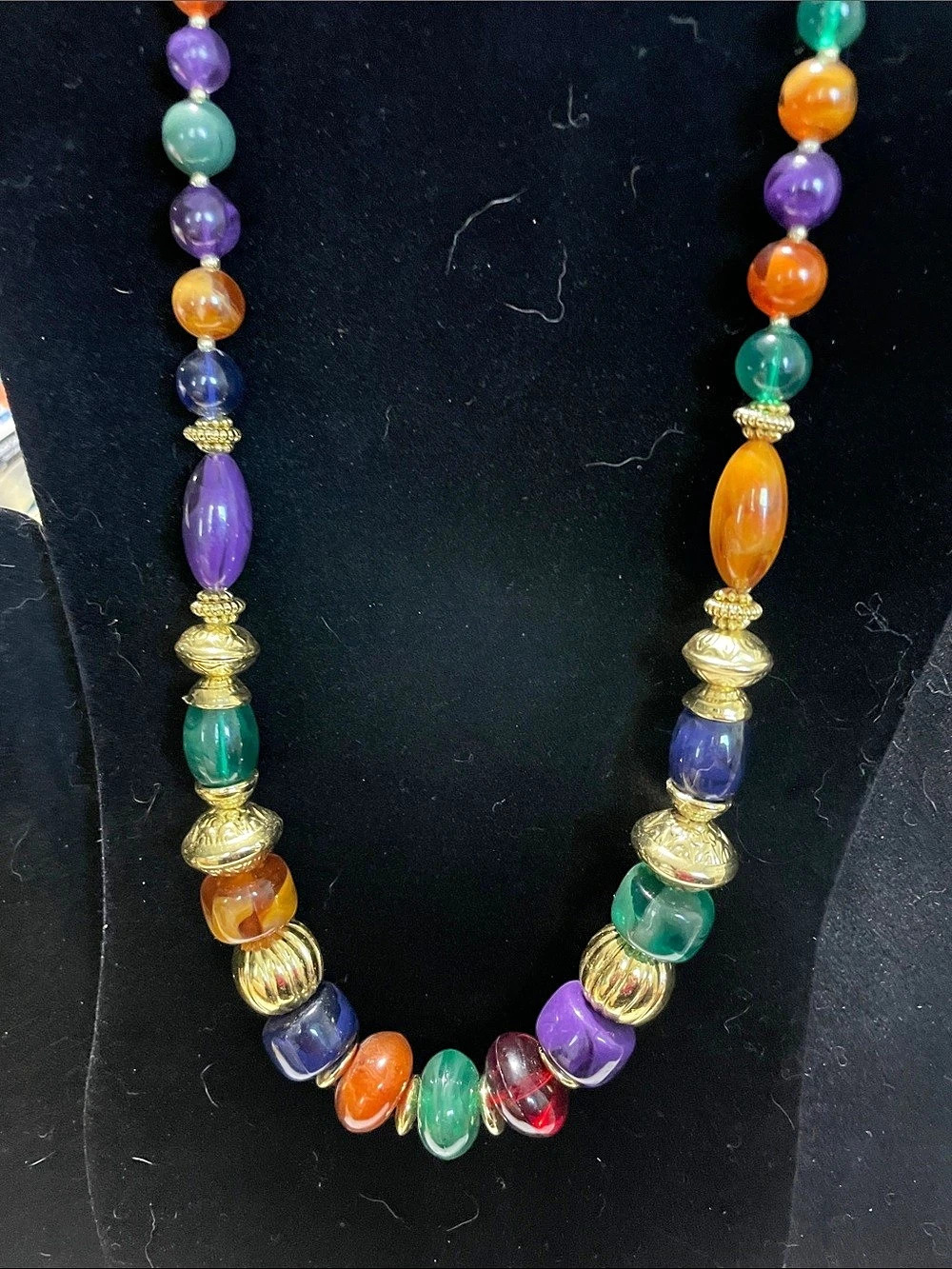Multicolor Beaded Statement Necklace. M’s